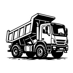 Dump Truck Construction Vehicle Illustration
