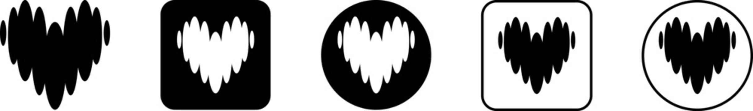 Deezer Music Streaming Service Logo Icon on a transparent background