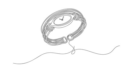 Vector illustration of a broken watch with a snapped strap
