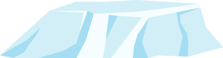 Floating iceberg illustration. Arctic, polar, frozen for climate and ocean concept. Vector isolated © Maya