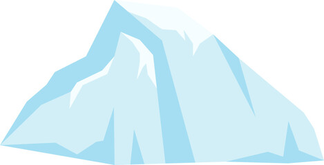 Floating iceberg illustration. Arctic, polar, frozen for climate and ocean concept. Vector isolated © Maya