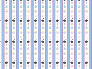 イースターのポップでかわいい背景素材 © 兎卵メル