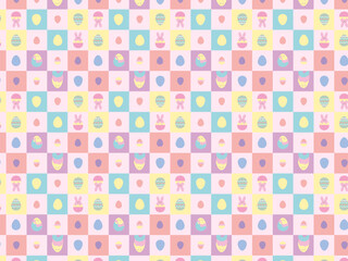 イースターのポップでかわいい背景素材 © 兎卵メル