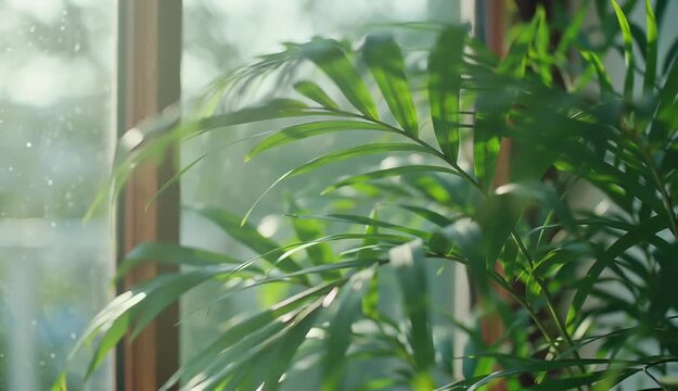 Plant Leaves Moving In Breeze