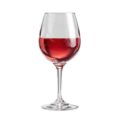Single wine glass isolated with copy space, premium glassware for branding