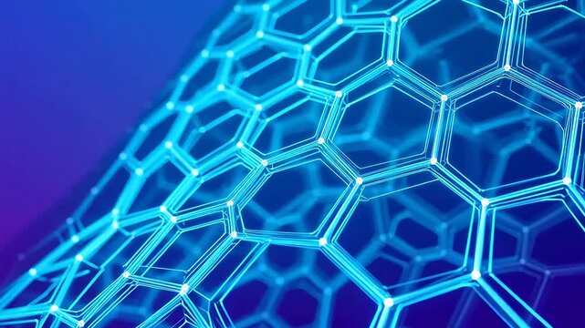 Geometric Hexagonal Pattern on Gradient Background