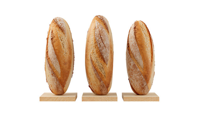 Three ancient egyptian or prehistoric stone tools on display