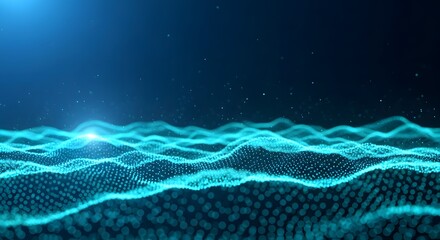 Abstract Digital Wave Background - Technology, Science, Data Visualization