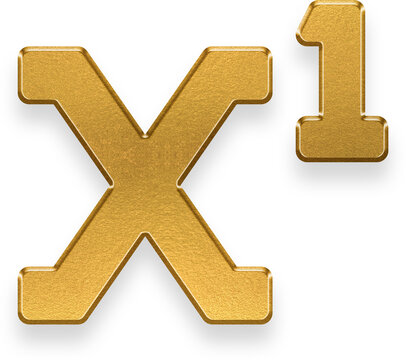 gold superscript icon on transparent background