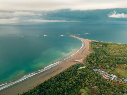 Marino ballena national park whale tail formation from above