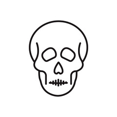 Fototapeta premium skull icons minimalist flat style design, skull Vector illustration on white background