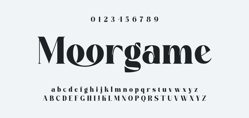 Fototapeta premium Luxury alphabet letters font and number. Typography elegant wedding classic lettering serif fonts decorative vintage retro concept. vector illustration