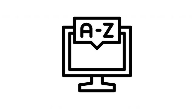 language learning animated icon