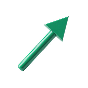 Green arrow pointer on black background