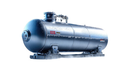 Obraz premium Industrial Pressure Vessel: A massive industrial pressure vessel, built with robust construction, ready for diverse applications, symbolizing strength, reliability, and the power of industry.