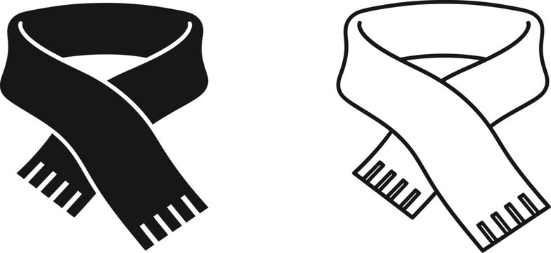 Piano keyboard scarf black and white Vector