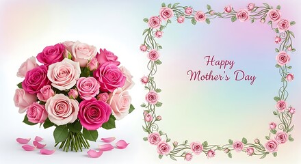 Happy Mother&rsquo;s Day Floral Design with Roses