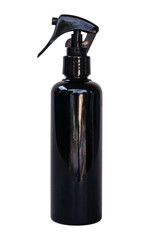 Fototapeta premium black plastic bottle isolated on white