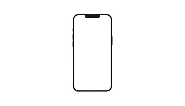 Modern Smartphone Mockup Set with Blank White Screens and Realistic Frameless Design