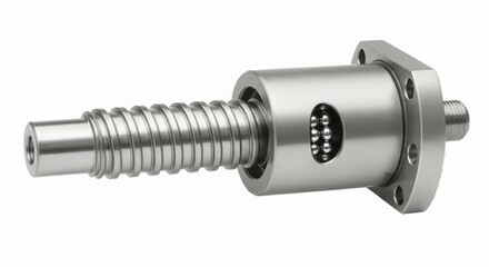 Precision ball screw assembly with flanged nut for linear motion