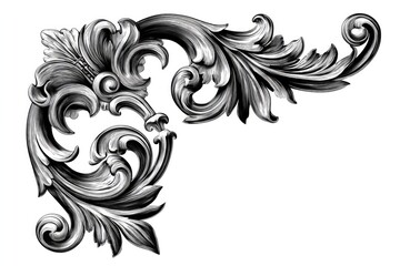 Fototapeta premium Vintage Scroll Design