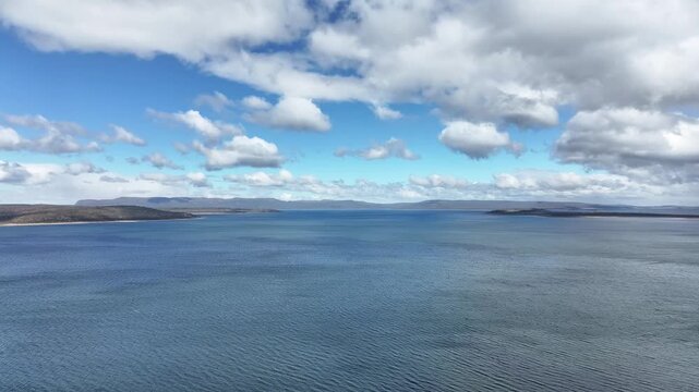 Spectacular aerial footage of Great Lake Tasmania Australia