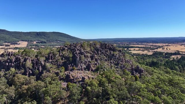 Spectacular aerial footage of Hanging Rock Victoria Australia