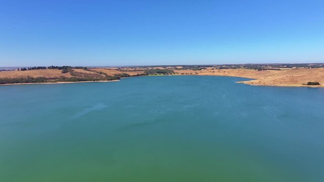 Spectacular aerial footage of Lake Bullen Merri Victoria Australia