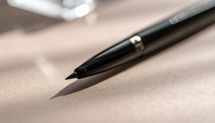 Black Eyeliner Cosmetic Makeup Product Isolated on White Background