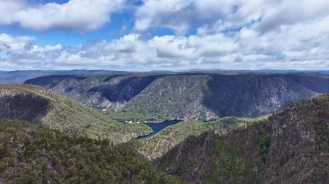 Spectacular aerial footage of Mersey Forest Tasmania Australia