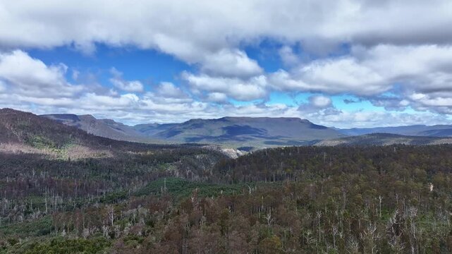Spectacular aerial footage of Mersey Forest Tasmania Australia