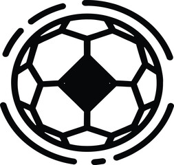 Obraz premium Black soccer ball icon vector