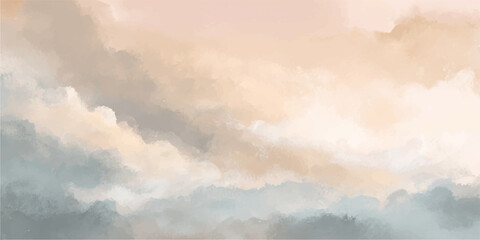 Fluffy white cumulus clouds drift across a vibrant blue summer sky as the sun illuminates the peaceful atmosphere © ZT Stock Studio