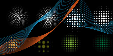 Royalty-free abstract blue orange background. High quality image. Light leaks. Can use overlay.