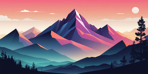 A misty morning sunrise glows over the snow-covered mountain peaks as the sun sets behind a blue winter range, revealing a silhouette of clouds above the vast alpine valley nature landscape © Razu Ahmed Emran 2