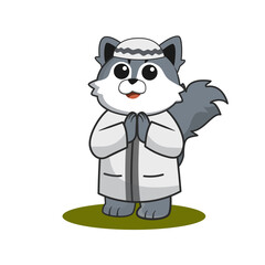 wolf cute animals greetings © wipsartwork