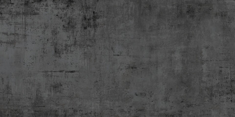 Fototapeta premium Dark grey concrete wall texture with weathered cement surface includes natural imperfections, cracks, and dark atmospheric stains for urban-style designs, architectural mockups.