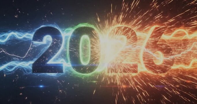 New Year 2026 Celebration with Electric Spark.