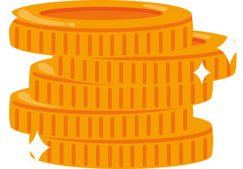 Tall Coin Stack Showing Profitable Investment Growth © Monsters Visual