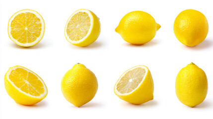 Lemon citrus fruit yellow fresh healthy isolated white background juicy lemon citrus fruit yellow fresh healthy isolated white background for food