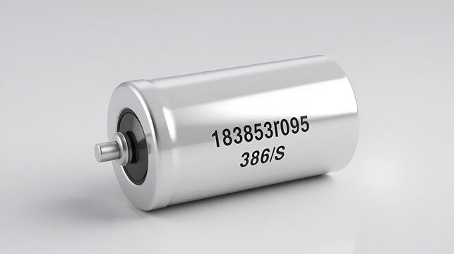 3D rendering illustration of a electrolytic capacitor
