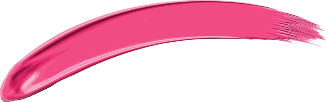 Vector  illustration of Pink paint stroke isolated on transparent background