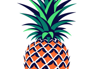 Obraz premium pineapple fruit vector isolated transparent background