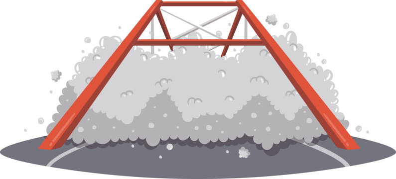 Ilustrasi Jembatan Terputus Akibat Banjir Lahar Dingin Gunung Semeru