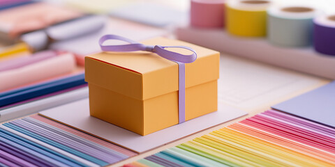 Geschenkverpackungen und schleifen in einem schönen Design mit ansprechenden Hintergrund. Werbung, Geschenke, Präsente