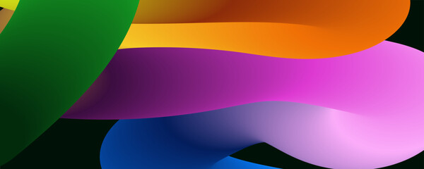 Obraz premium Colorful abstract shapes and curves in vibrant hues