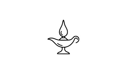 Fototapeta premium Antique Oil Lamp Logo