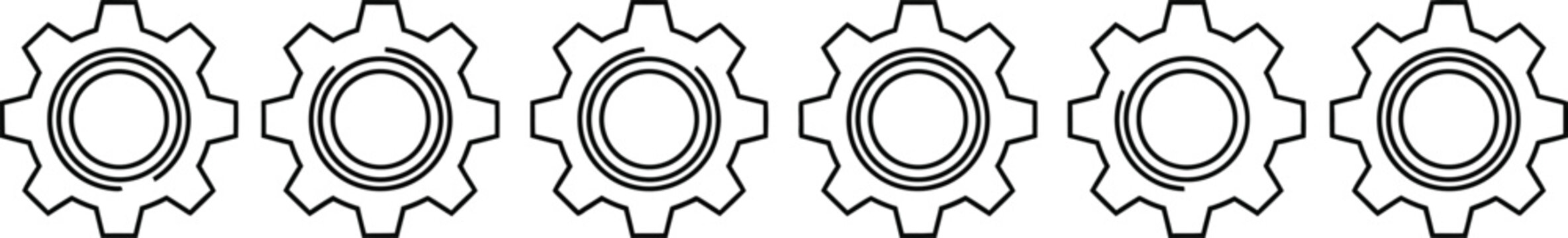 Symmetrical black and white gear pattern illustration