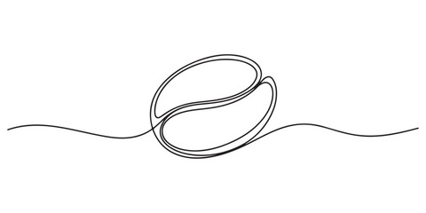 Obraz premium continuous line of coffee beans. one line drawing of coffee beans. line art of coffee beans. one line Icon drawing, Continuous one line drawing of coffee beans. Roasted coffee beans line art vector.