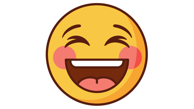 Laughing Emoji with Blushing Cheeks and Closed Eyes.